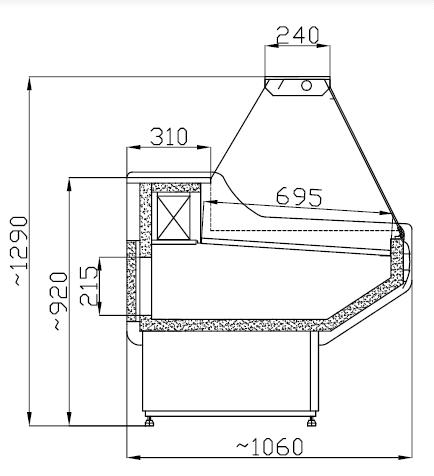 Combisteel - KOLD DISPLAY OVN 1.5 - Billede 2