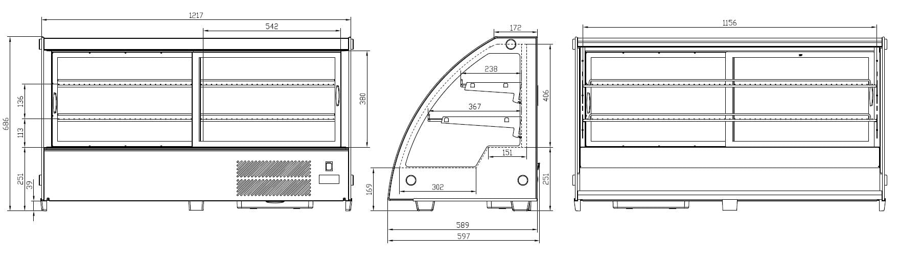 Combisteel - KOLD DISPLAY 201L - Billede 2