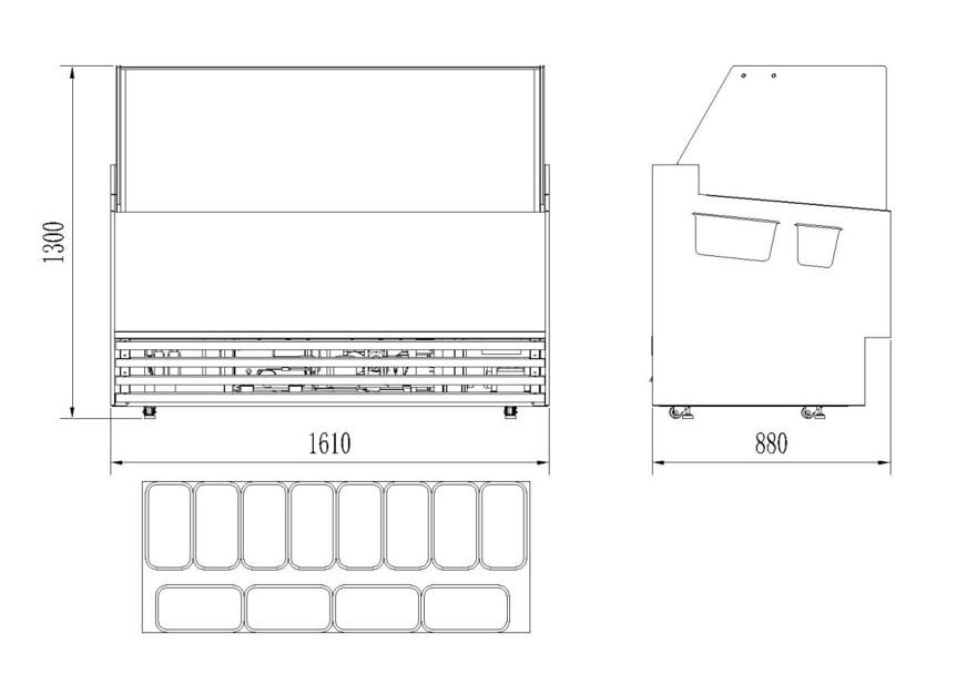Combisteel - IS CREM DISPLAY BORNEO 12X5L - Billede 2