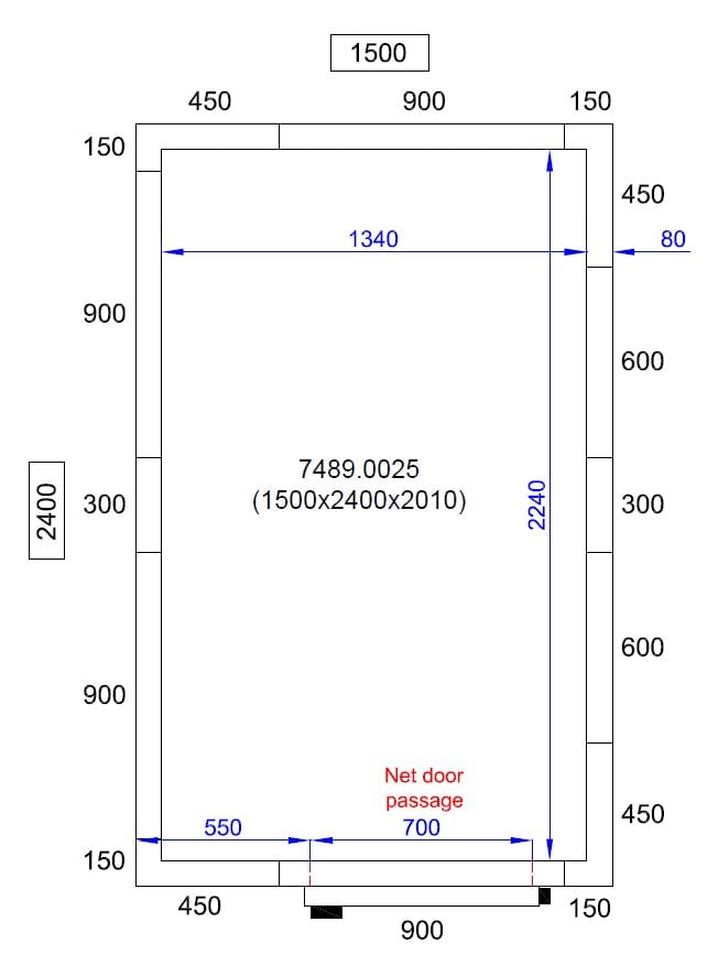 Combisteel - KØLE- OG FRYSE RUM 1500X2400X2010 - Billede 2