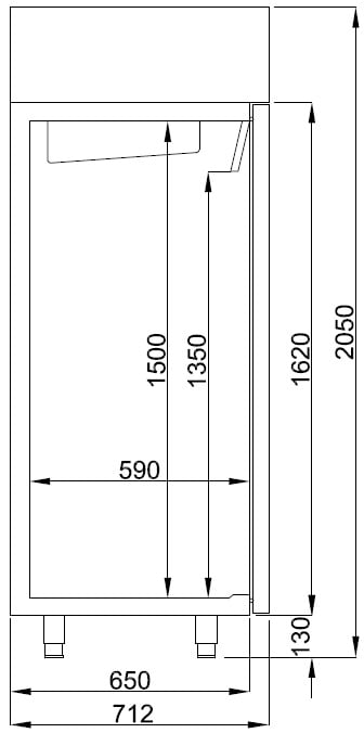 Combisteel - KØLESKAB SS 550 LTR - Billede 6