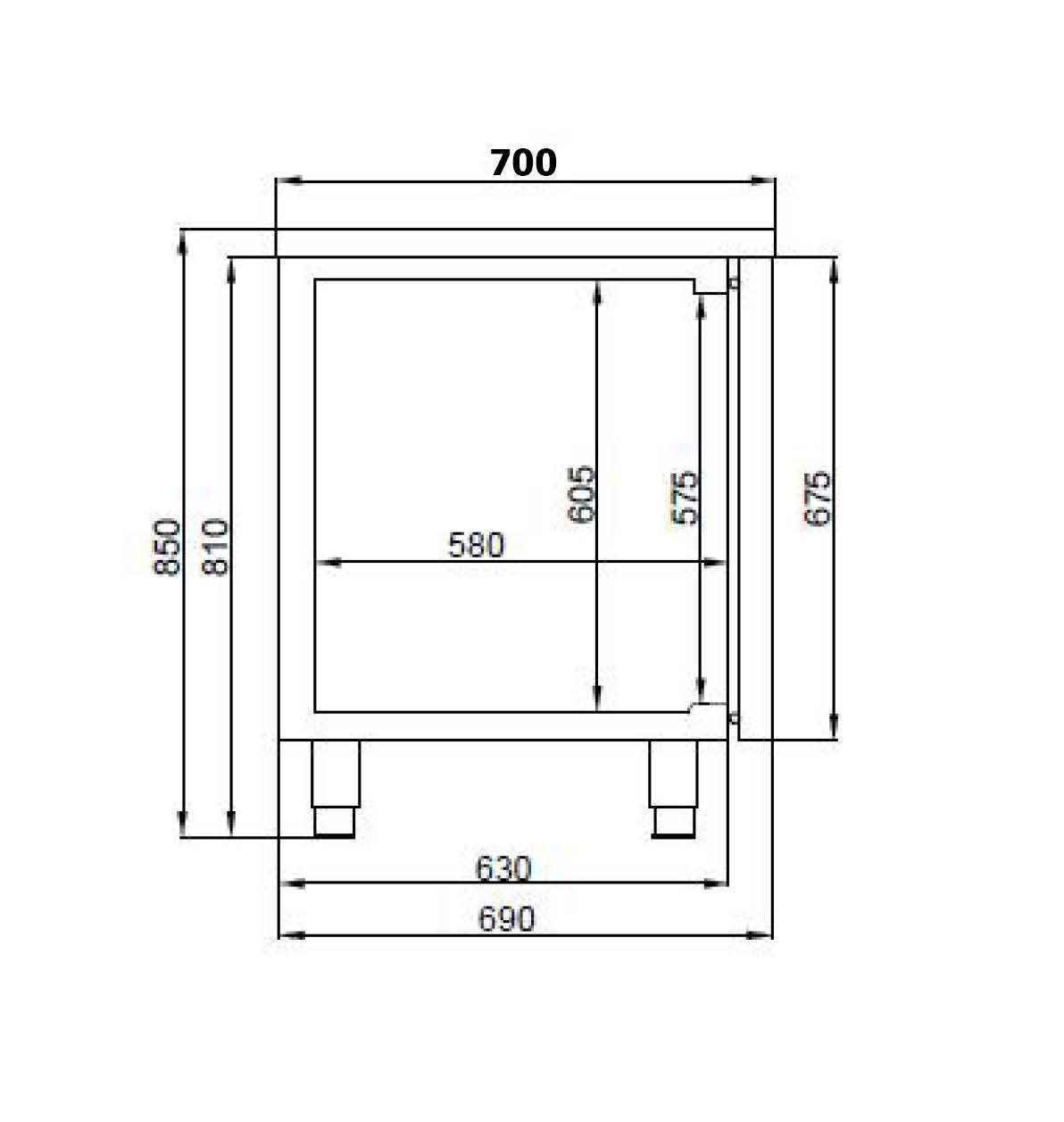 Combisteel - 700 KØLET DISK 2 DØRE UDEN MOTOR - Billede 3