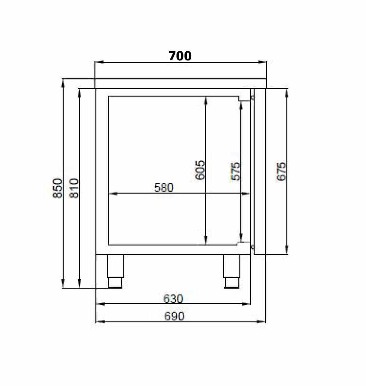 Combisteel - 700 KØLET DISK 3 DØRE UDEN MOTOR - Billede 3