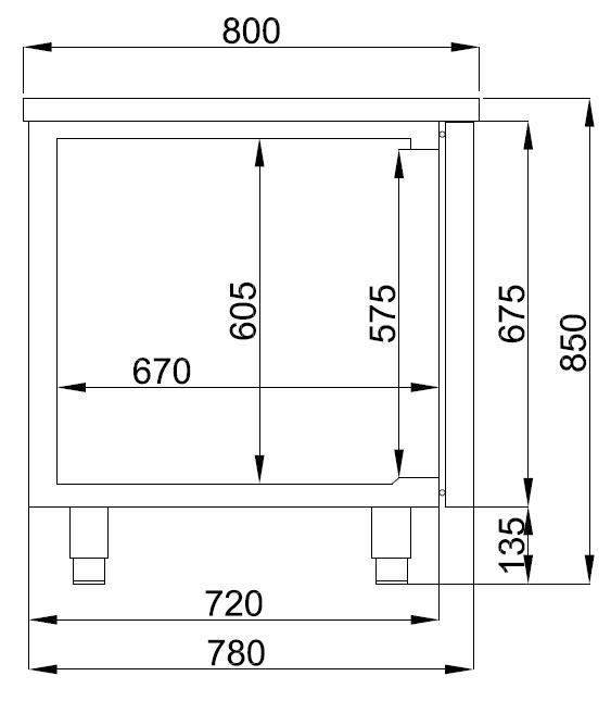 Combisteel - KØLET BAGERIDISK 3 DØRE - Billede 2