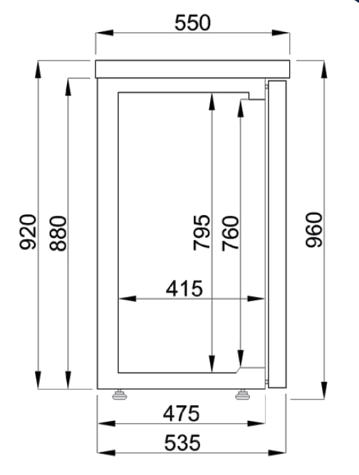 Combisteel - BARCOOLER SORT 4 DØRE - Billede 2