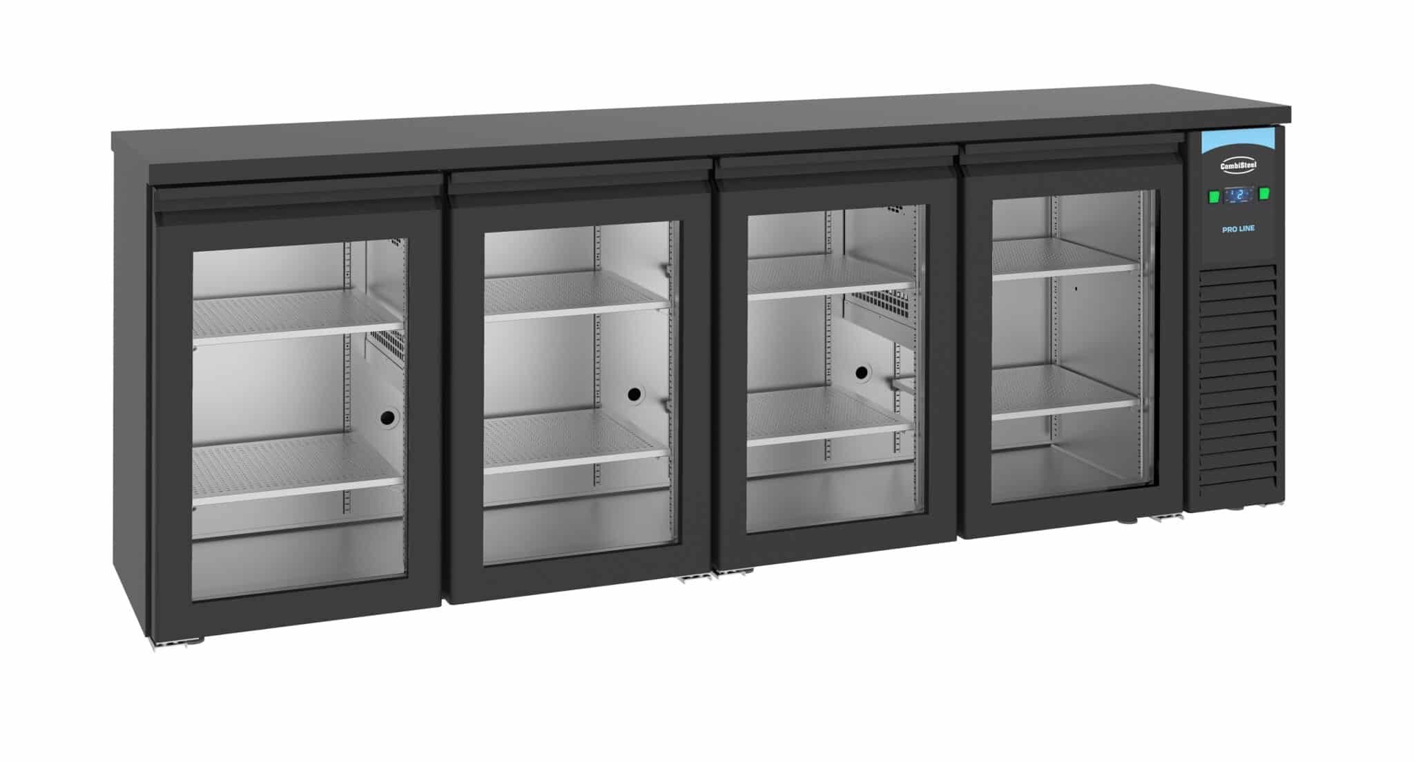 Combisteel - BARCOOLER SORT 4 GLASDØRE
