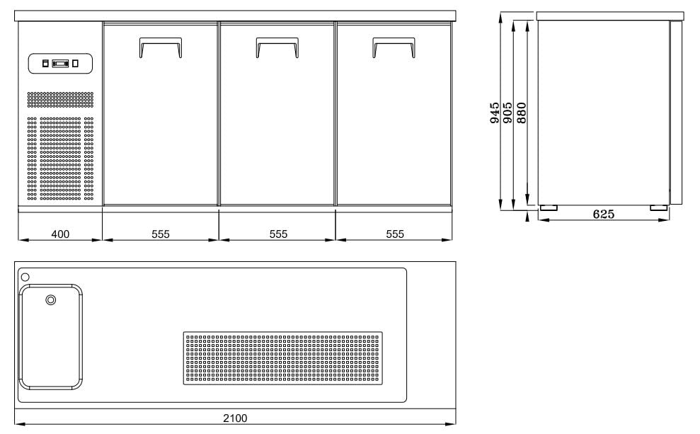 Combisteel - Øl køledisk 3 DØRE 1L - Billede 3