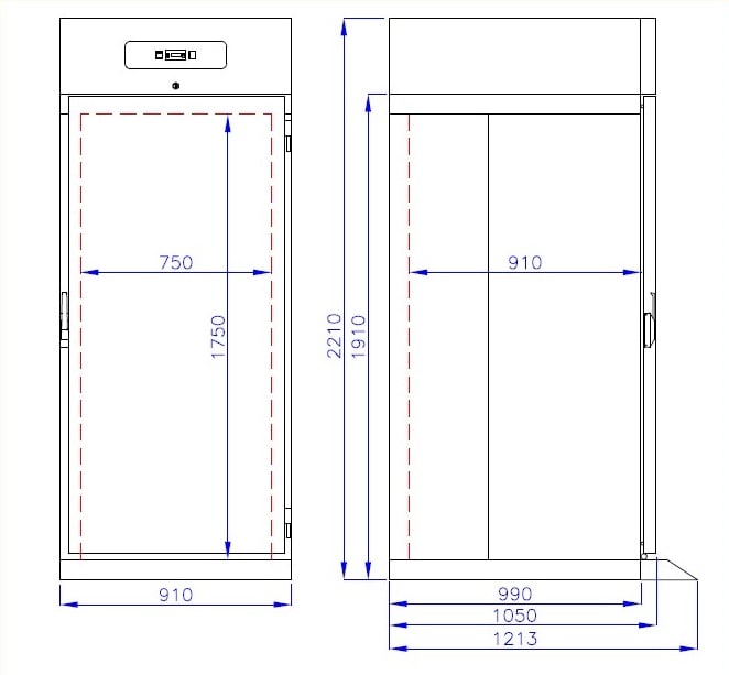 Combisteel - INDKØLINGSKØLESKAB SS MONOBLOK 700 LTR - Billede 3