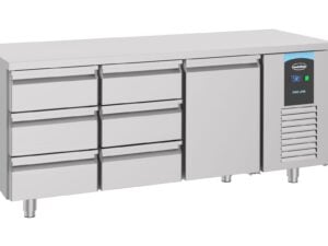 Combisteel - 700 KØLET BORD 1 DØR 6 SKUFFER ENERGILINJE