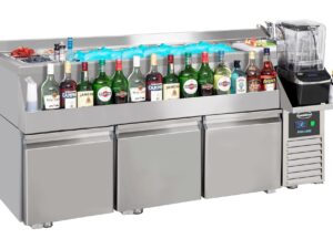 Combisteel - KØLET DISK 3 DØRE MED COCKTAILBAR STATION