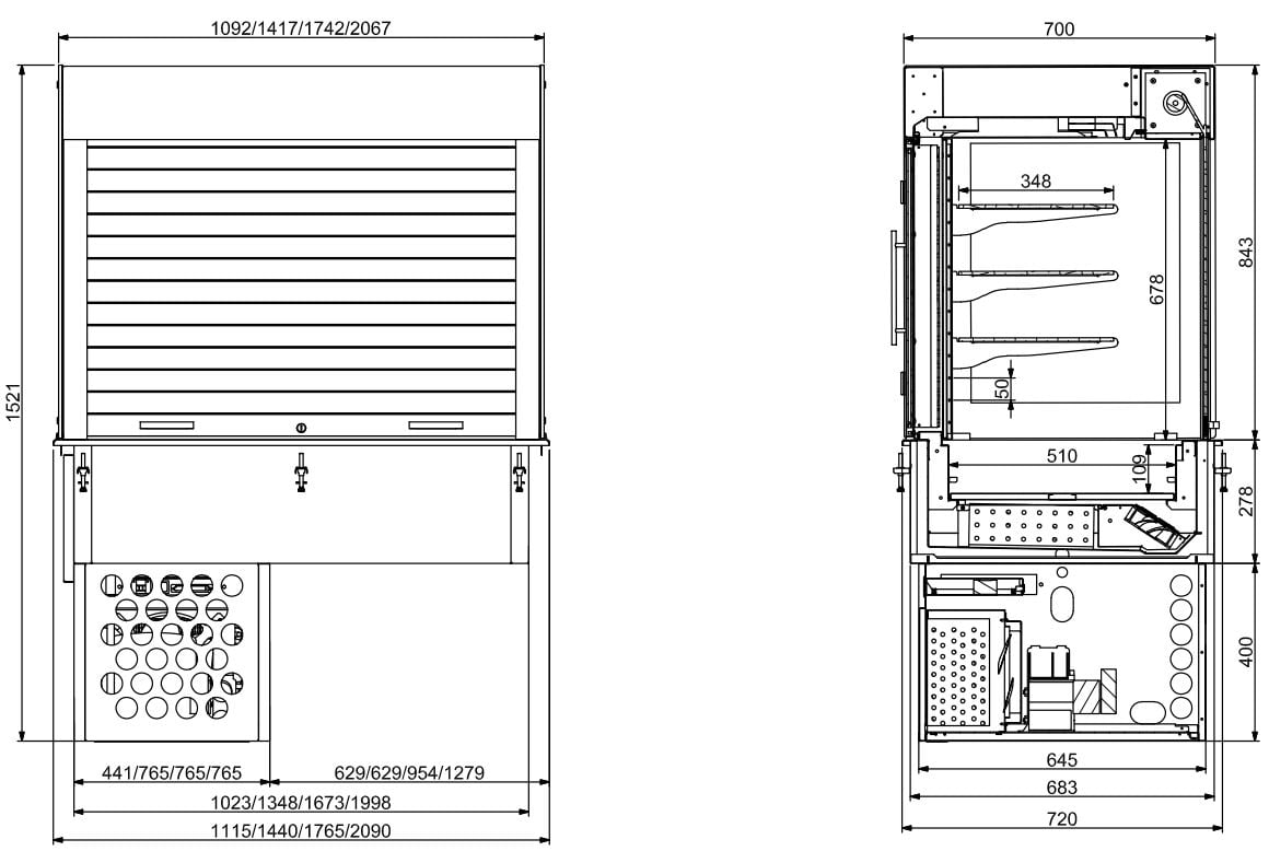Combisteel - DROP-IN KUBISK KØLEDISPLAY - PERSIENNER 5/1 - Billede 2