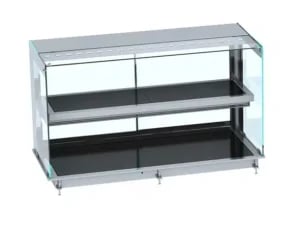 Combisteel - DROP-IN CUBIC OPVARMET KERAMISK DISPLAY - SORT 4/1