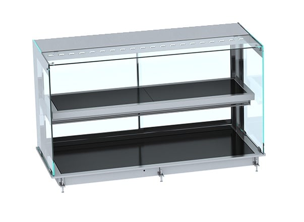 Combisteel - DROP-IN KUBISK VARMET KERAMISK DISPLAY - SORT 5/1