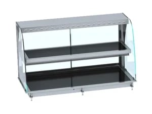 Combisteel - INDBYGNING KURVET OPVARMET KERAMISK DISPLAY - SORT 4/1