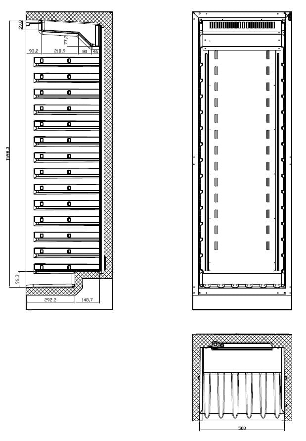 Combisteel - VINKØLER 325L ENKELT ZONE - Billede 3
