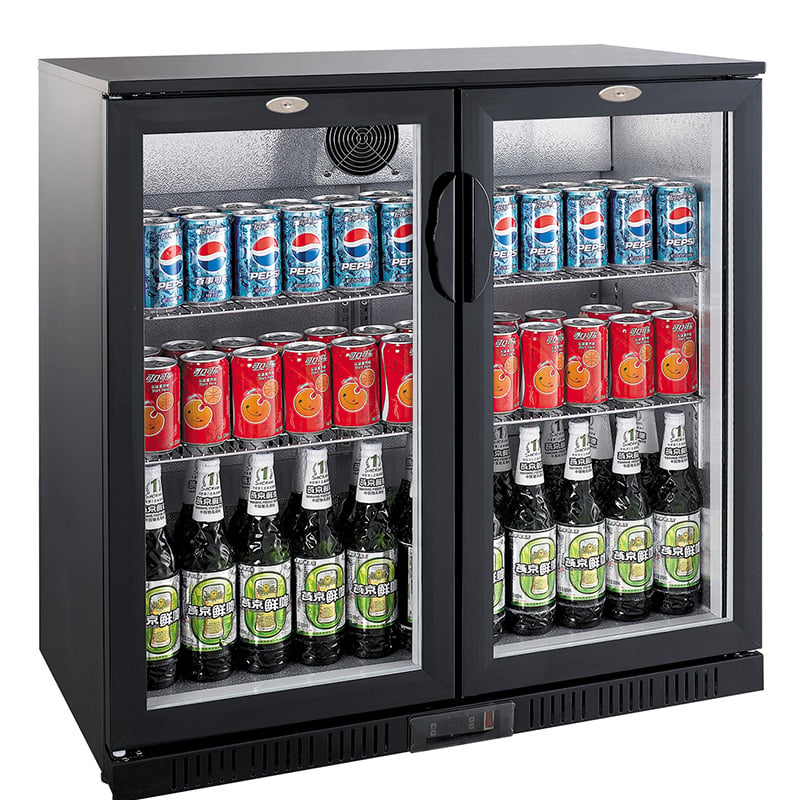 Combisteel - BACKBAR KØLER SORT 2 DØRE