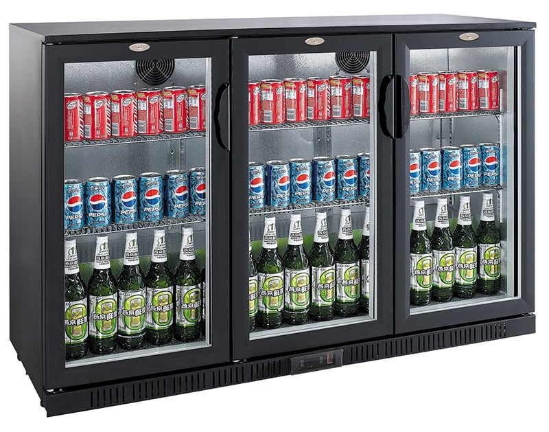 Combisteel - BACKBAR KØLER SORT 3 DØRE