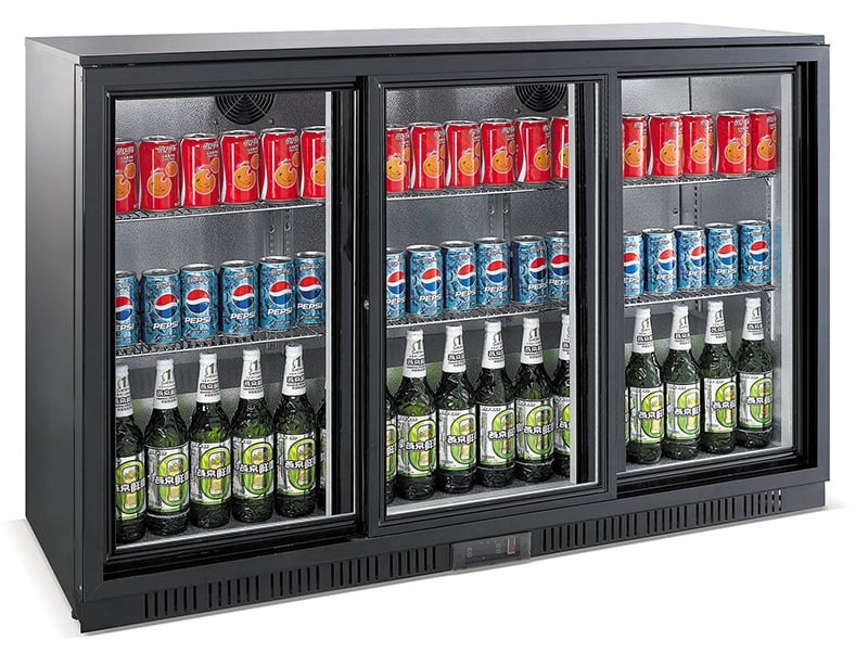 Combisteel - BACKBAR KØLER SORT 3 SKYD