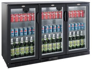 Combisteel - BACKBAR KØLER SORT 3 DØRE