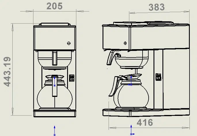 Combisteel - KAFFEMASKINE INKL. 1 GLAS KAFFEKANDE 1,8L - Billede 9