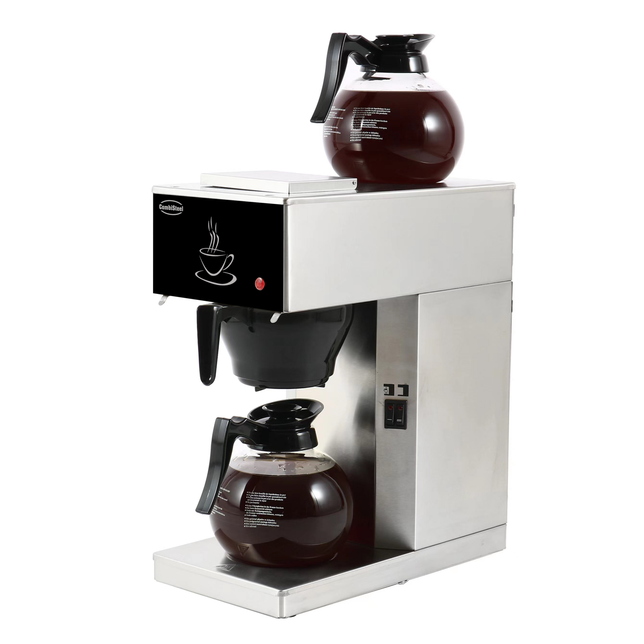 Combisteel - KAFFEMASKINE INKL. 2 GLAS KAFFEKANDER 1,8L