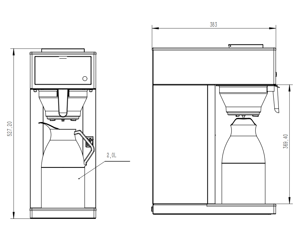 Combisteel - KAFFEMASKINE INKL. TERMOKANDE 2,0L - Billede 6