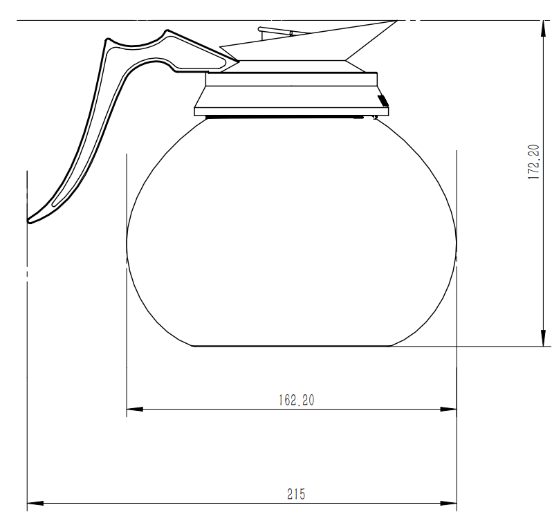 Combisteel - GLAS KAFFEKANDE 1,8L - Billede 2