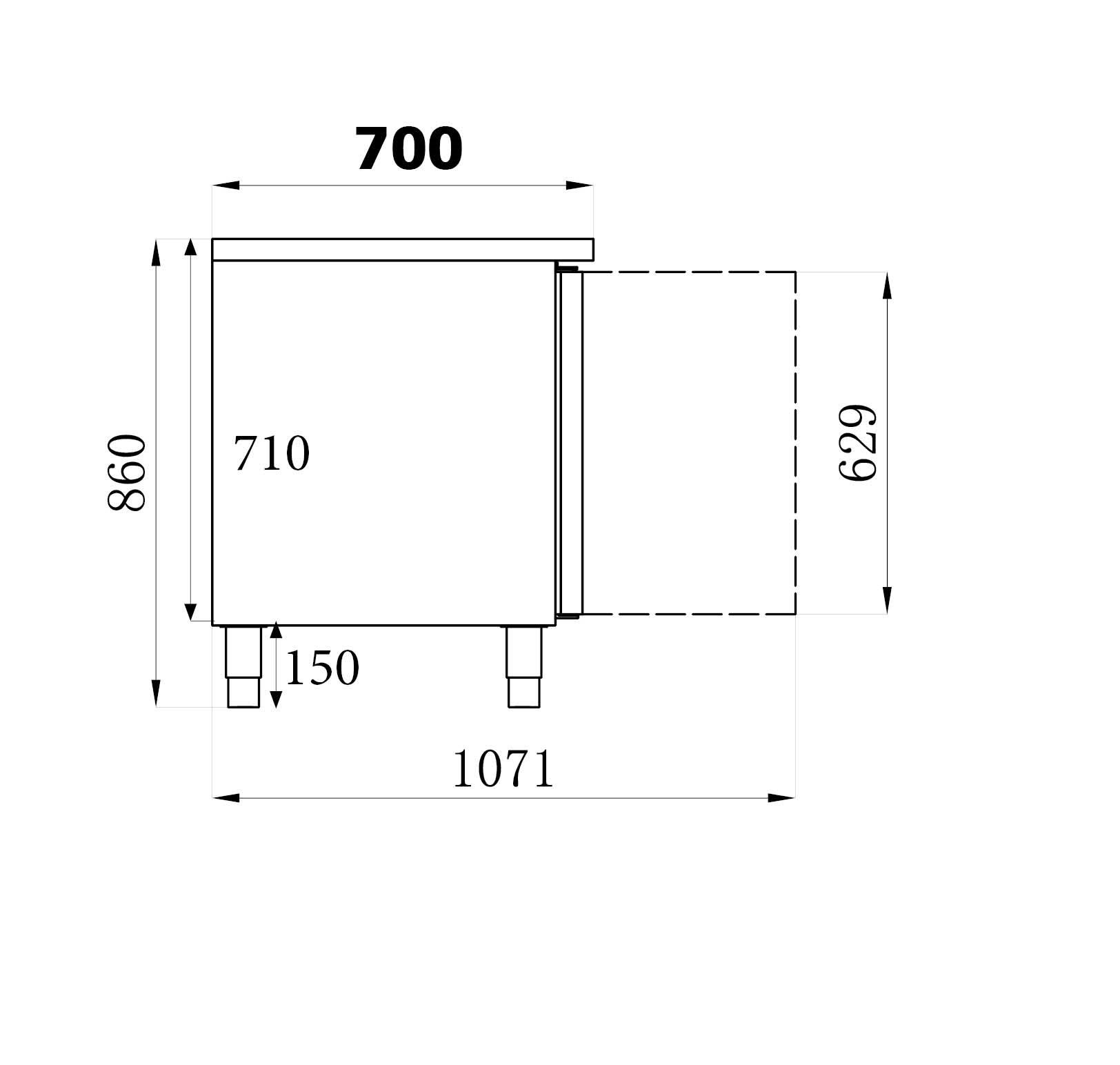 Combisteel - 700 KØLET DISK 3 DØRE - Billede 2