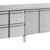Combisteel - 700 KØLEDISK 2 DØRE OG 4 SKUFFER