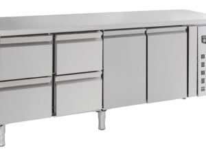 Combisteel - 700 KØLEDISK 2 DØRE OG 4 SKUFFER