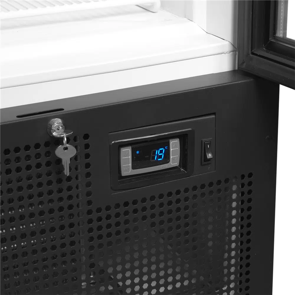FS1202H Sort Displaykøler med 936L kapacitet og selvlukkende dør - Billede 4