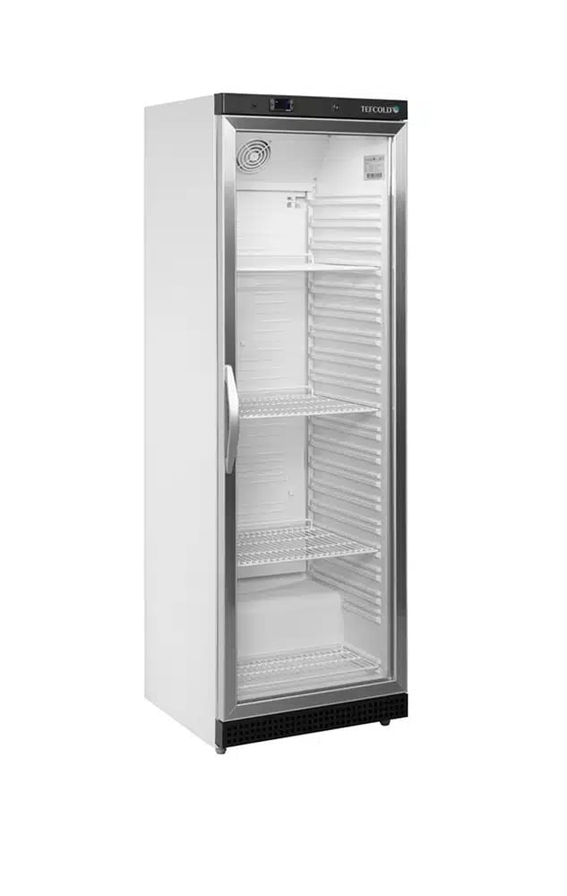 UR400G Hvidt Displaykøleskab med Glasdør, 350L