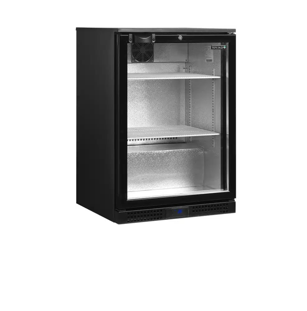 DB126H Professionelt Backbar Køleskab, 125L Kapacitet, Sort Finish