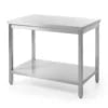 Central arbejdsbord, heavy duty med hylde, 600 mm dyb, Kitchen Line, 1400x600x(H)850mm