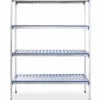 Aluminium opbevaringsreol, 1280x405x(h)1685mm - forbind flere reoler