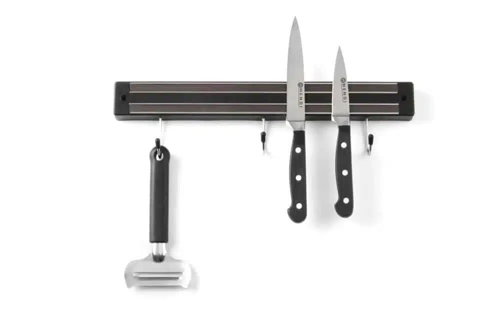 Sort knivmagnet m 3 kroge 34cm - Billede 2