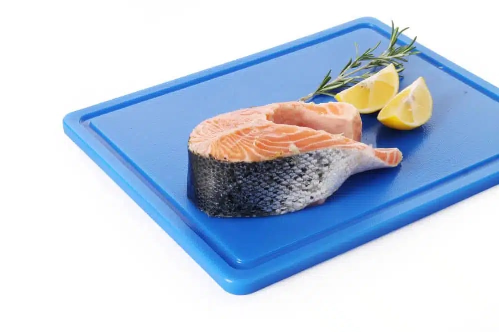 Skærebræt HACCP 600x400, blå, 600x400mm, begge sider glatte og anvendelige. - Billede 2