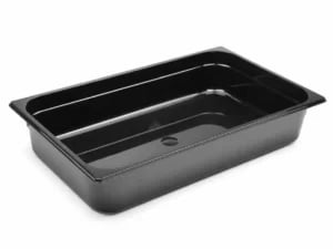 GN 1/1 sort polycarbonat container, Profi Line, 14L, Sort, 530x325x(H)100mm