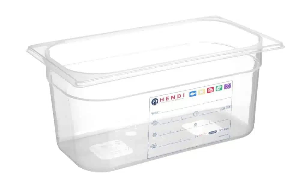 Transparent madopbevaringsbeholder 9,5l - opfylder haccp standarder - Billede 2