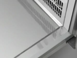 Detalje af skuffesystemet i 6xGRAM Gastro 07 Kølebord