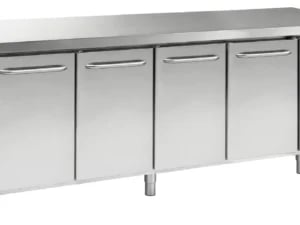 Detalje af GRAM Gastro 07 Kølebords ergonomiske skuffe- og hyldesystem