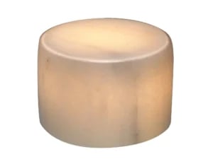 MARBLE L 8x6cm bordlys i hvid ægte marmor med smart timerfunktion