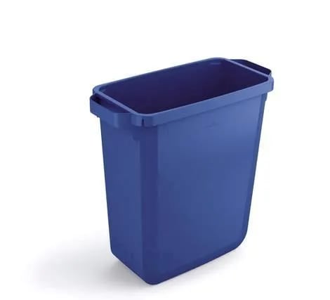 Beholder blå 60L plast u/låg