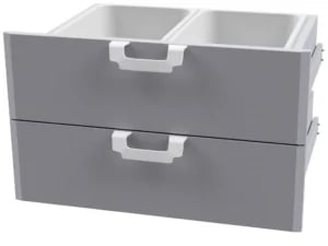 IPERLOTUS 90 Skuffesæt 800 Med 2 Skuffer Og 4 GN 1/1 15h Plastbeholdere - C-78/98