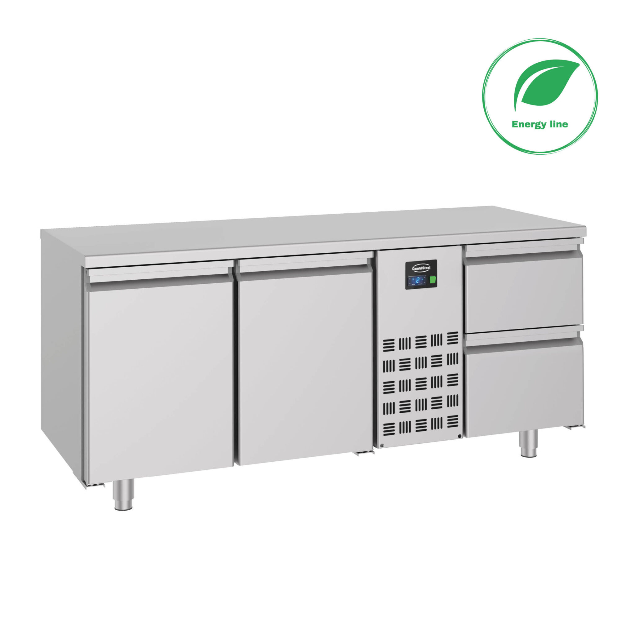 Combisteel - 700 KØLET BORD 2 DØRE OG 2 SKUFFER MONOBLOCK ENERGILINJE