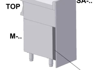 Side KIT til bagcover til IPERLOTUS 90 TOP maskine og Stand M-.. - KIT-TOPM-SA
