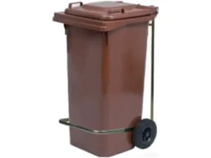 Beholder med hjul 120 liter skraldespand