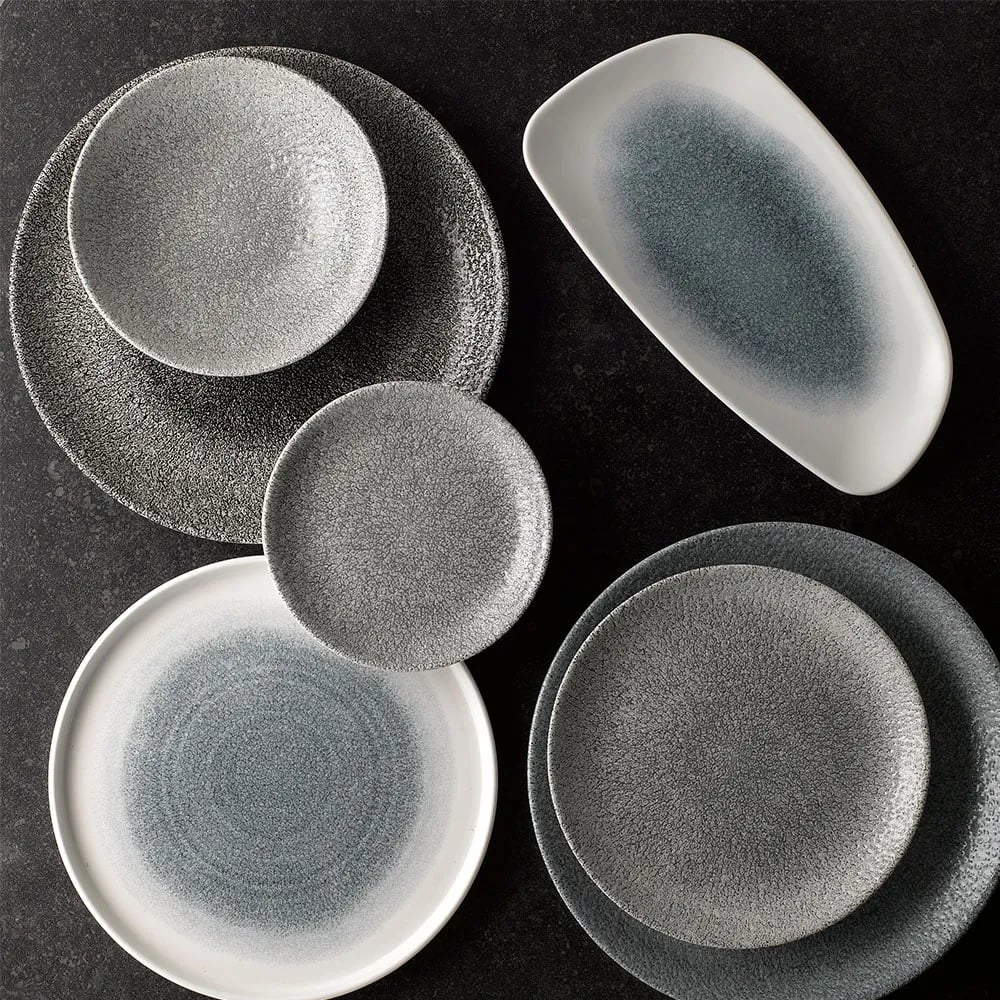 Raku Topaz Blue vægget tallerken, 260mm - Billede 2