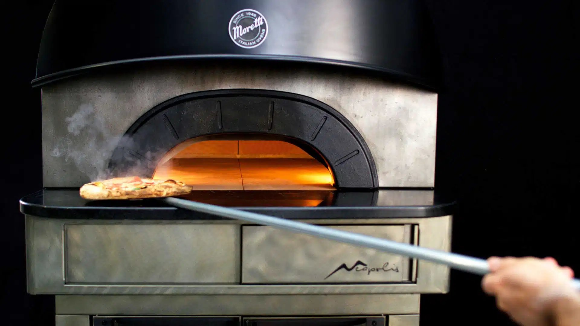 MORETTI FORNI NEAPOLIS 6 Pizza Ovn m/ underskab/hæveskab og hjul - Billede 2