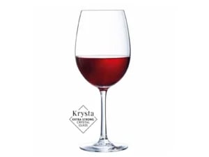 Krysta Vinglas Cabernet Tulipe 47 cl stående tom på en skinnende overflade